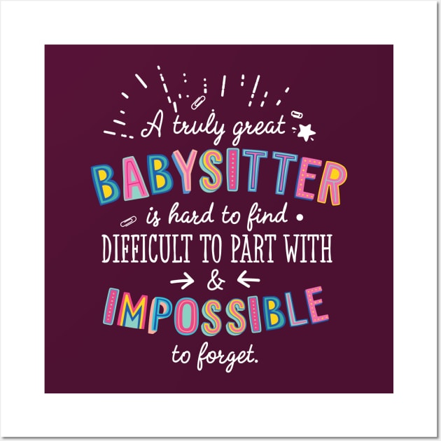 A truly Great Babysitter Gift - Impossible to forget Wall Art by BetterManufaktur